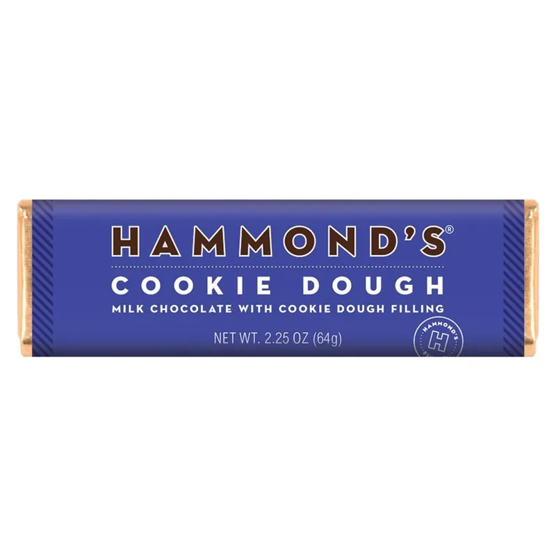 Cookie Dough Milk Chocolate Candy Bar 2.25 Oz - Delicious Edible Filling