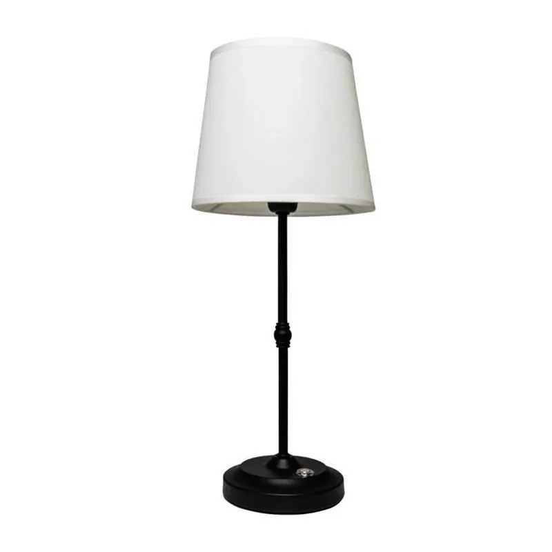 Galena Matte Black USB Table Lamp – 16.9” Modern Desk Light