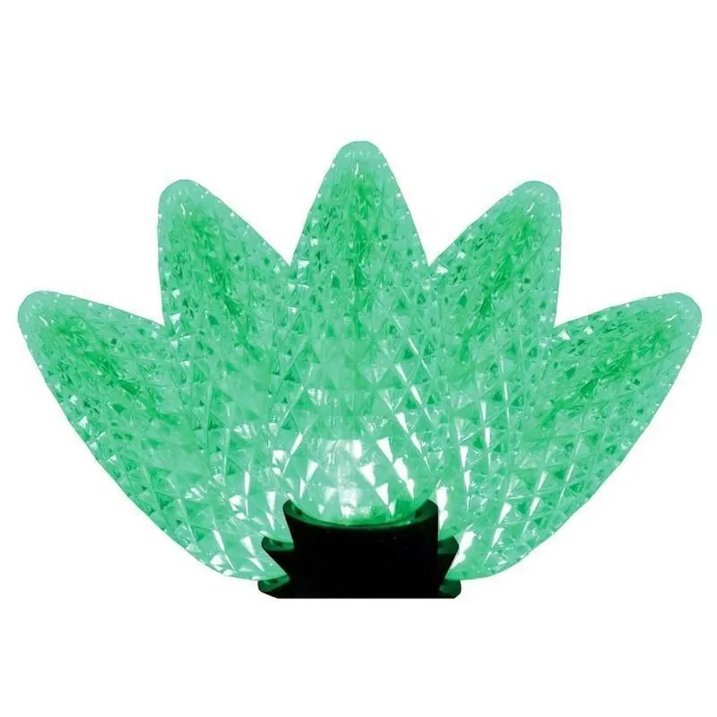 Holiday Bright Lights 25‑Count LED C9 Green Christmas String Lights