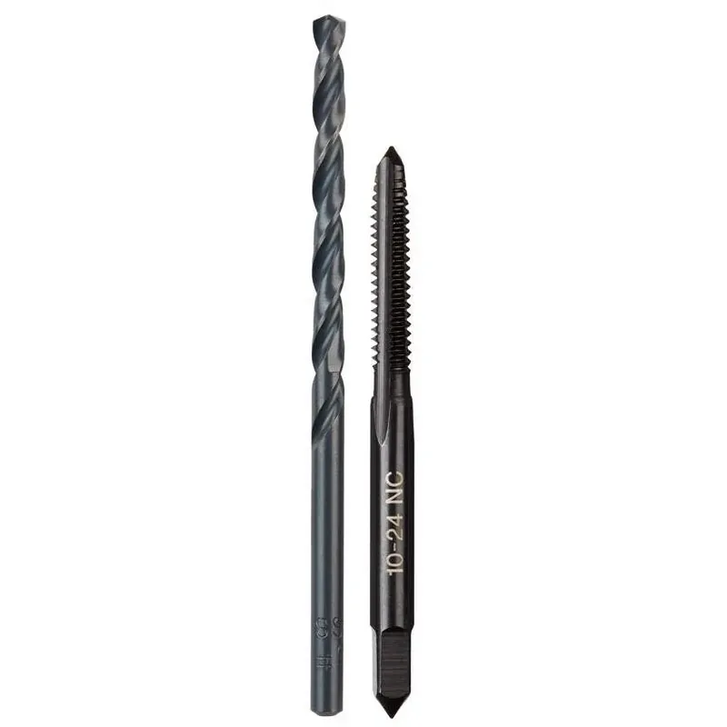 Milwaukee High Carbon Steel SAE NC Plug Tap & Drill Bit Set – 2‑Piece Metalworking Kit