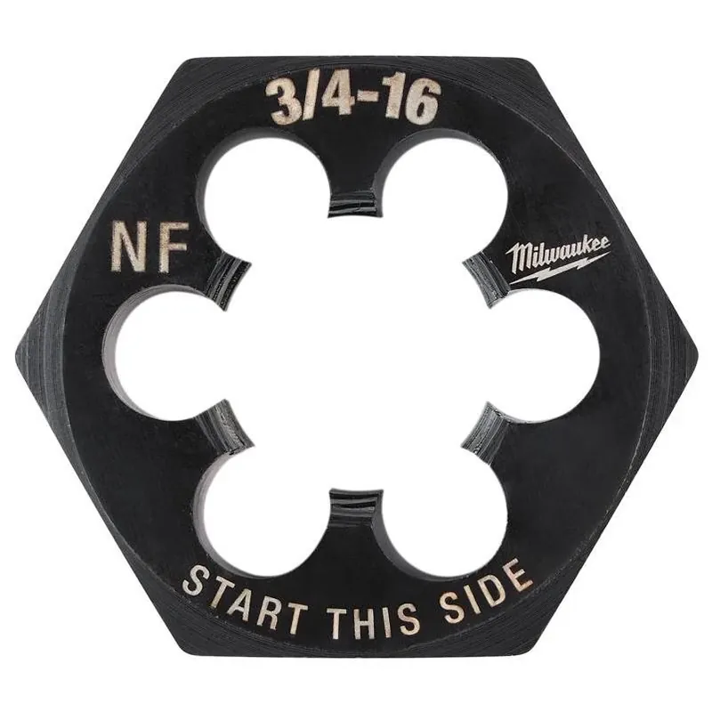 Milwaukee 3/4‑16 Fine Thread Hex Threading Die – HCS