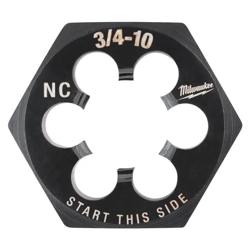 Milwaukee 49-57-5376 3/4-10 Coarse Hex Threading Die – 1-7/16 In