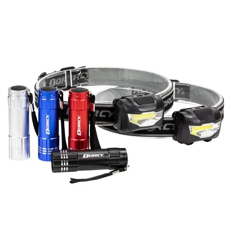 Dorcy Active 100 Lm Assorted LED Rechargeable Flashlight/Headlight Combo Pack AAA Battery