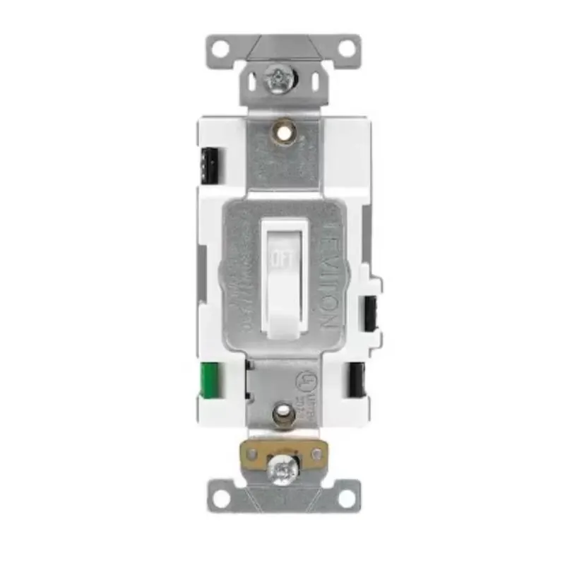 Leviton Lever Edge 20‑Amp White Toggle Switch – Single Pack