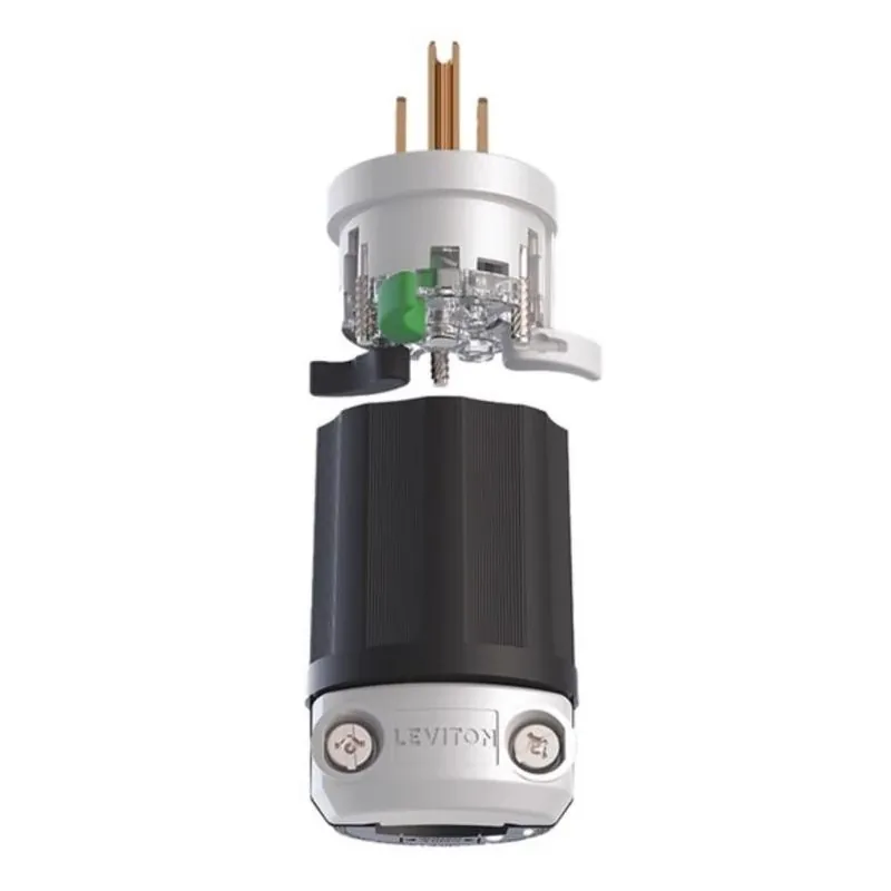 Leviton Lever Edge 5-15P Plastic Straight Blade Locking Plug – Commercial & Residential