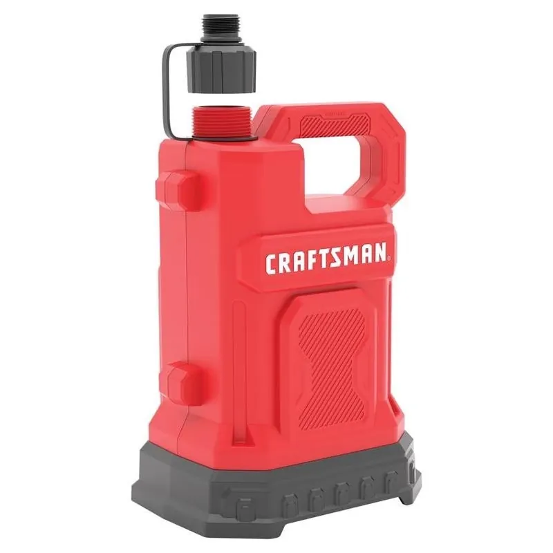 Craftsman 1/3 HP Thermoplastic Bottom Suction Submersible Utility Pump – 2750 gph, Switchless AC