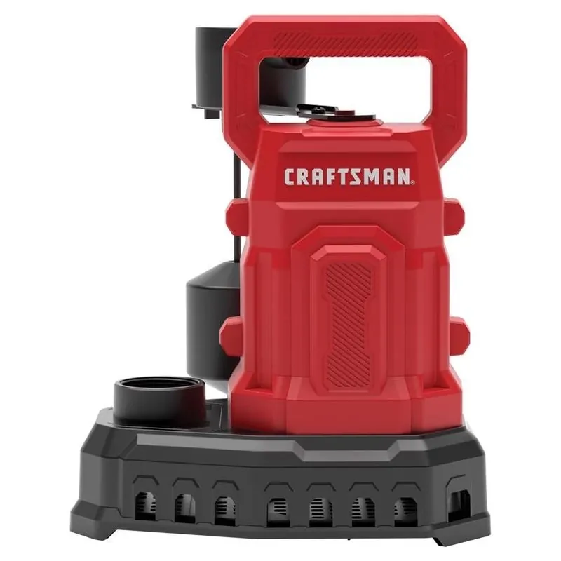 Craftsman 1/2 HP Submersible Sump Pump – Thermoplastic Housing, Vertical Float Switch, 4100 GPH, 10‑ft Cord