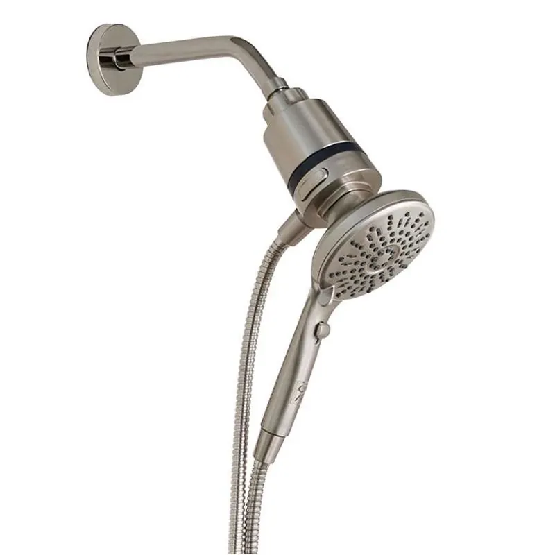 Danco Seventy Handheld Shower Head – Brushed Nickel, 5 Spray Modes, 1.8 GPM Flow