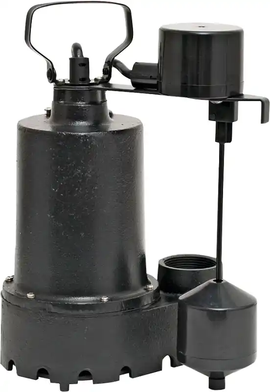 1/3 Hp Cast Iron Submersible Sump Pump With Vertical Float Switch & Stainless Steel Impeller