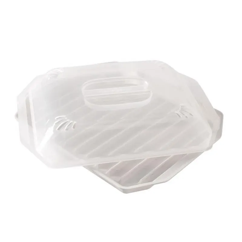 Nordic Ware Microwave Bacon & Meat Rack – 2‑Piece Natural Plastic Set