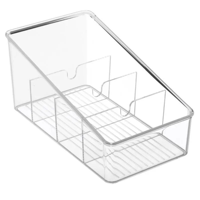 Clear Plastic 4-Compartment Packet Organizer – 5" H X 6" W X 11" D – IDesign