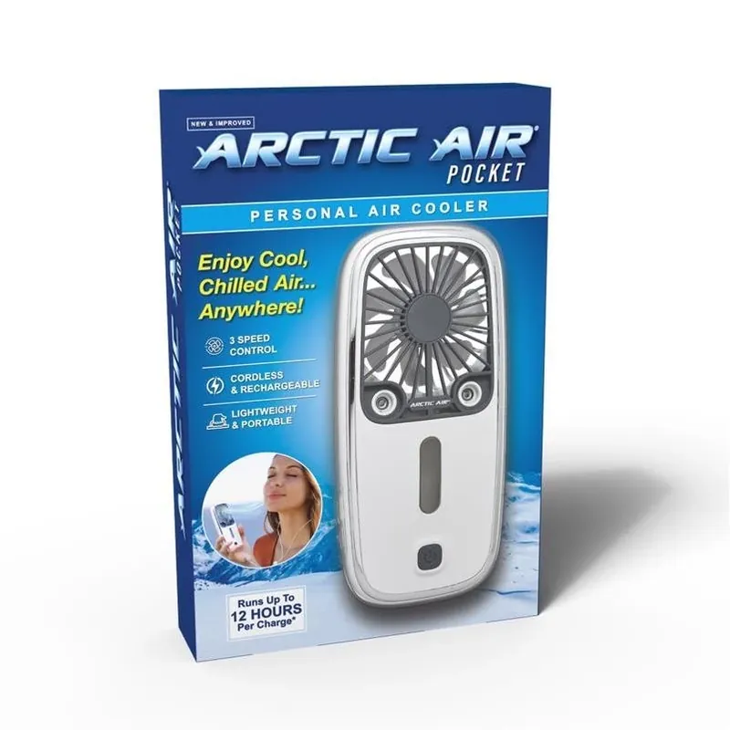 Arctic Air Portable Personal Cooler – 3 sq ft Coverage, 5 CFM, White
