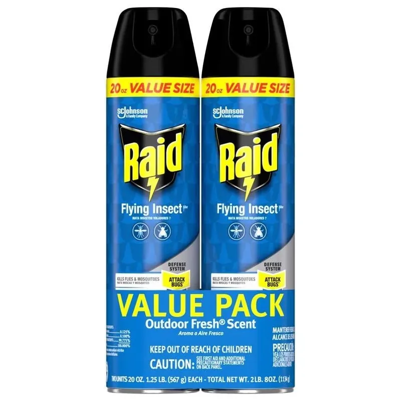 Raid 20‑oz Flying Insect Killer Aerosol – Fast‑Acting Prallethrin Spray