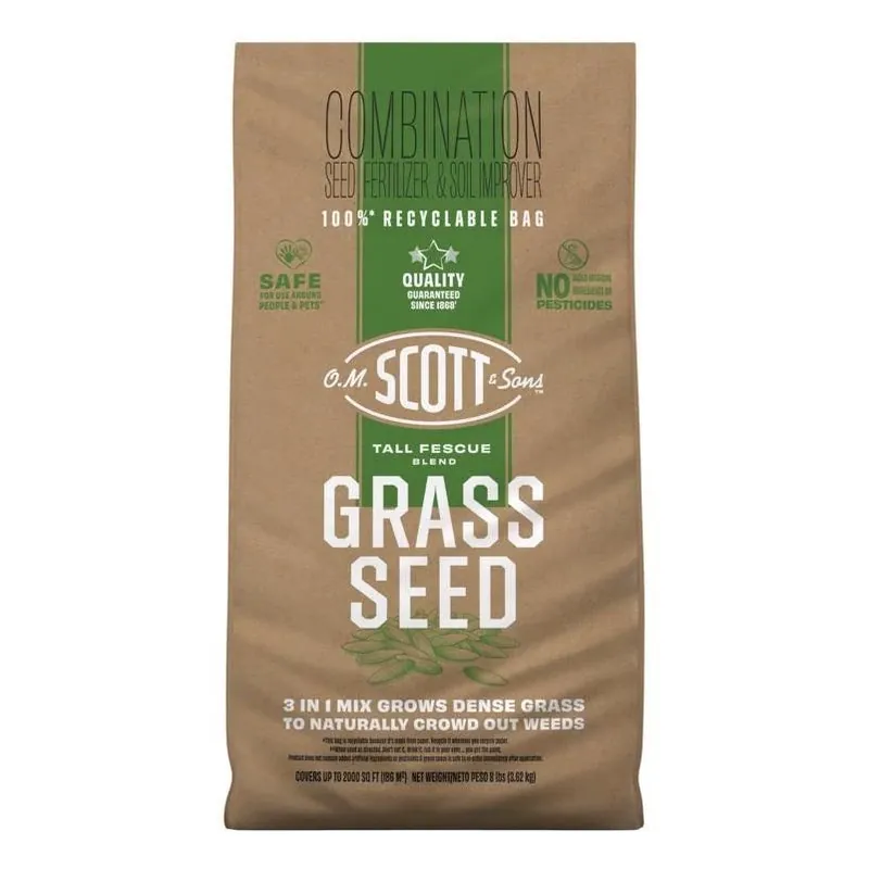 O.M. Scott & Sons 8‑lb Tall Fescue Sun‑or‑Shade Lawn Fertilizer & Seed Mix