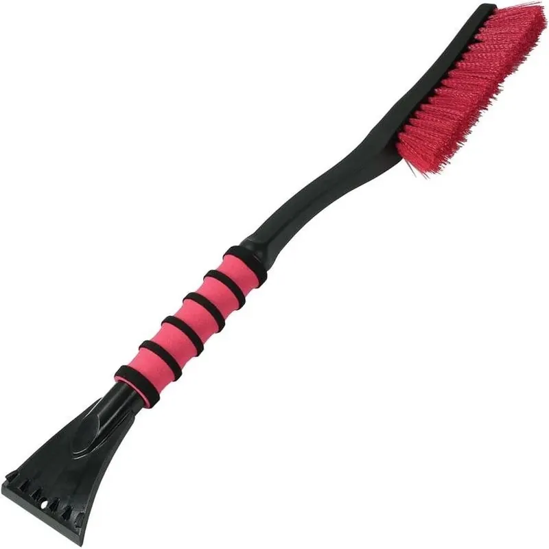 Mallory 26‑Inch Black/Red Ice Scraper & Snow Brush – Heavy‑Duty Winter Car Tool