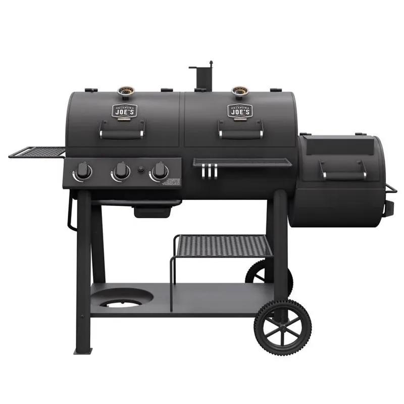 Oklahoma Joe’s Canyon 3‑Burner Charcoal & Propane Outdoor Grill And Smoker – Black