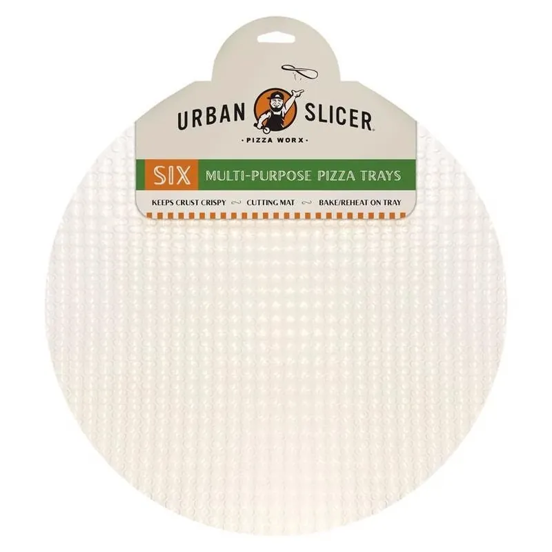 Urban Slicer Pizza Worx 6‑Pack White Paper‑Composite Pizza Cutting Boards