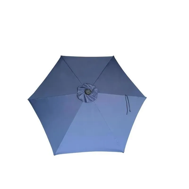 Living Accents 9‑Foot Navy Blue Solar‑LED Tilting Market Umbrella