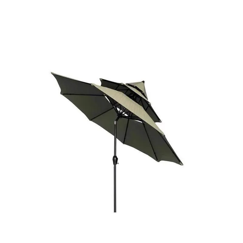 Living Accents 9‑Foot Green Tilting Patio Umbrella – Pagoda Collection