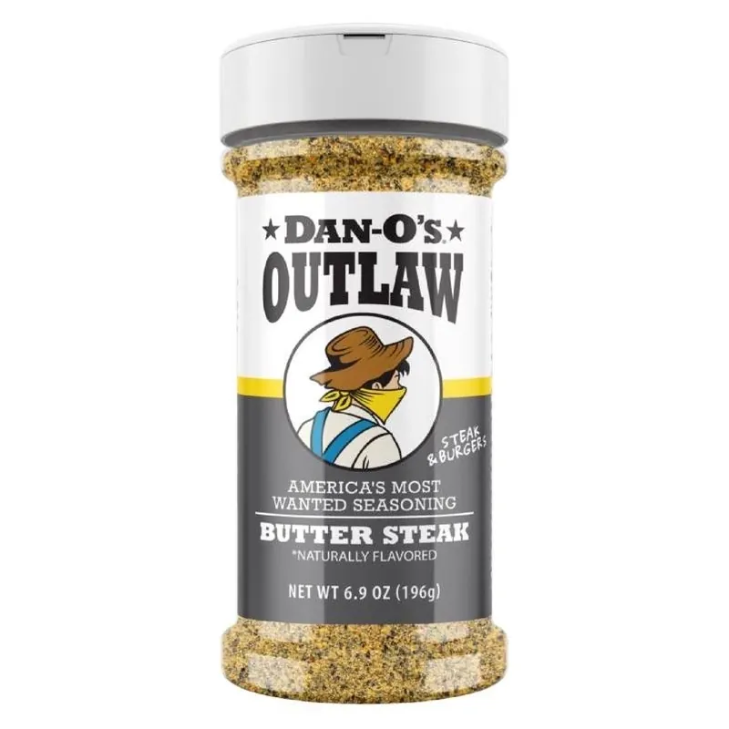 Dan-O‘s Outlaw Butter Steak BBQ Rub – 6.9 oz Premium Grill Seasoning