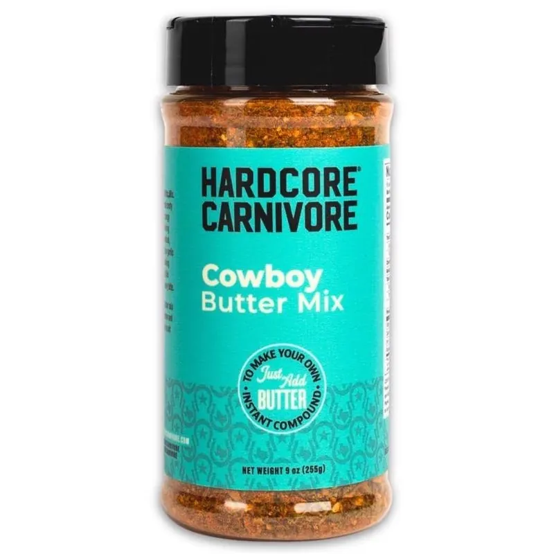 Hardcore Carnivore Cowboy Butter BBQ Rub – 9 oz Flavor Burst