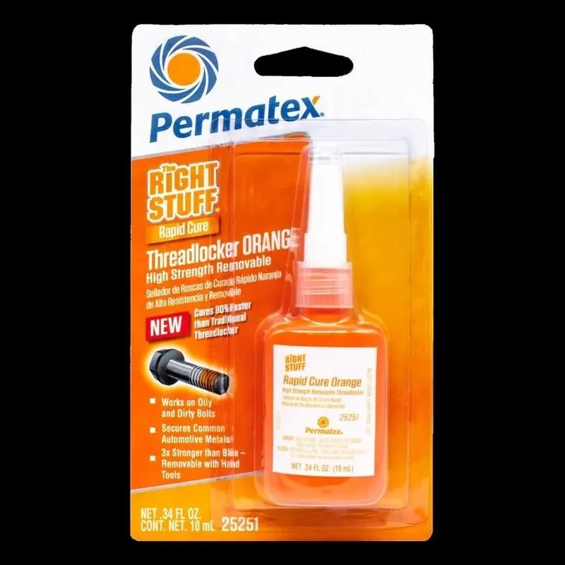 Permatex Right Stuff Orange Threadlocker Gel – 10 ml High‑Strength Adhesive