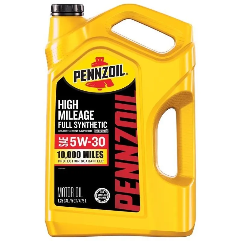 Pennzoil High Mileage Full Synthetic 5W-30 Motor Oil – 5‑Quart Bottle