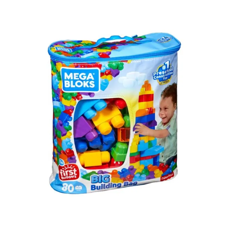 Mega Bloks First Builders Big Building Bag Of Blocks 80 Pc