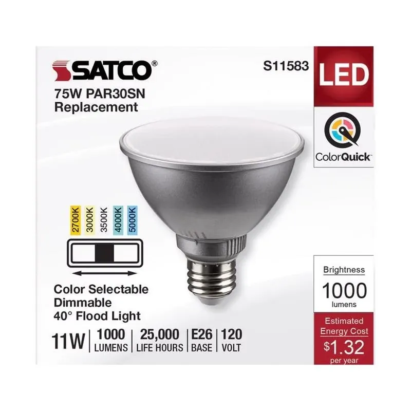 75w Equivalent 5cct-selectable Par30 Short Neck Dimmable Led Floodlight Bulb
