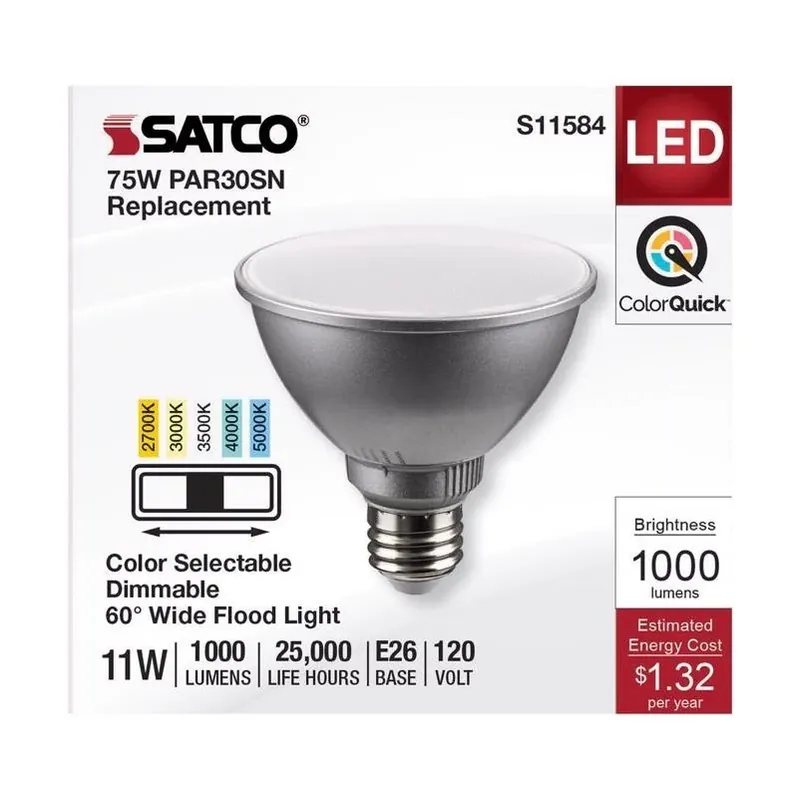 Satco PAR30SN E26 (Medium) LED Bulb Tunable White/Color Changing 75 Watt Equivalence 1 Pk