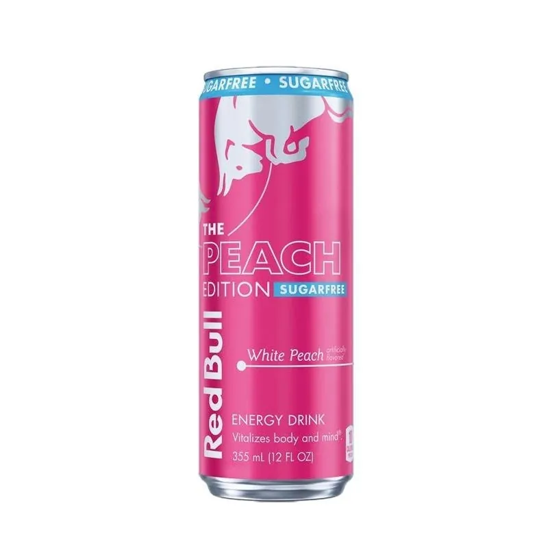 Red Bull Sugar‑Free White Peach Energy Drink – 12 oz Canned Refreshment