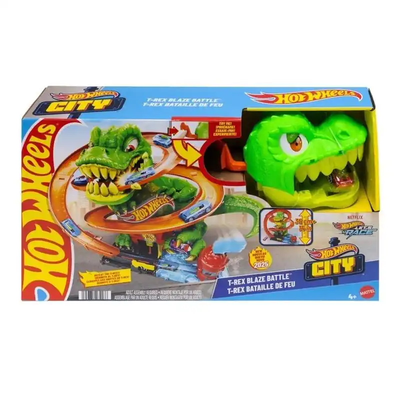 Hot Wheels T‑Rex Blaze Battle Track Set – Action‑Packed Racing Kit