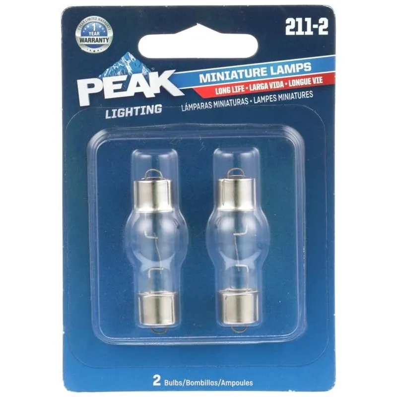 Peak Long Life Halogen Miniature Forward Lighting Bulb 211-2 (Pack Of 2)