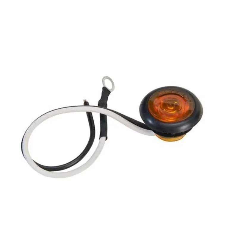 TowSmart Amber Round LED Clearance & Side Marker Light – 12V Vehicle Safety Lamp