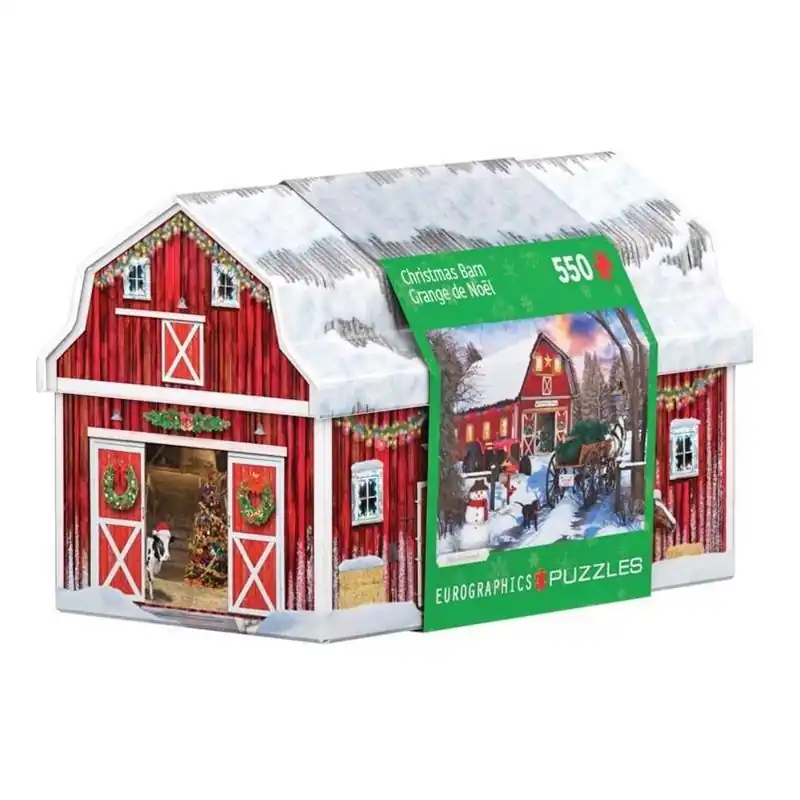 Eurographics Holiday Farm Puzzle Tin – 550 Multicolored Pieces