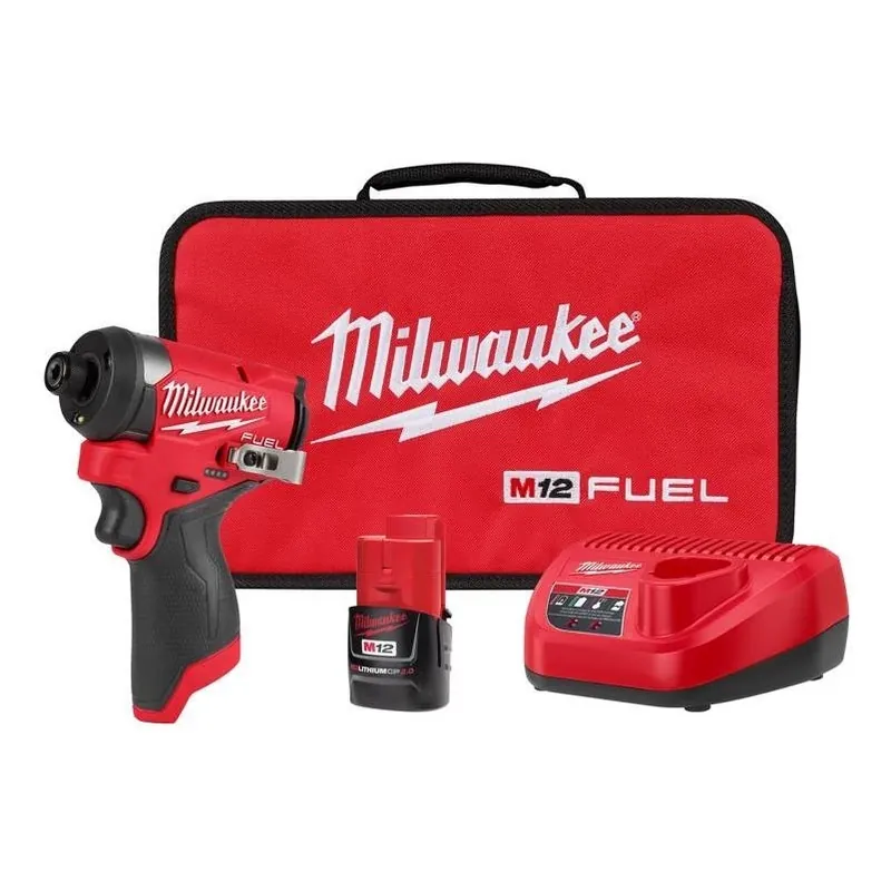 Milwaukee M12 FUEL Brushless 1/4" Impact Driver Kit With Battery & Charger – 12V Power Tool
