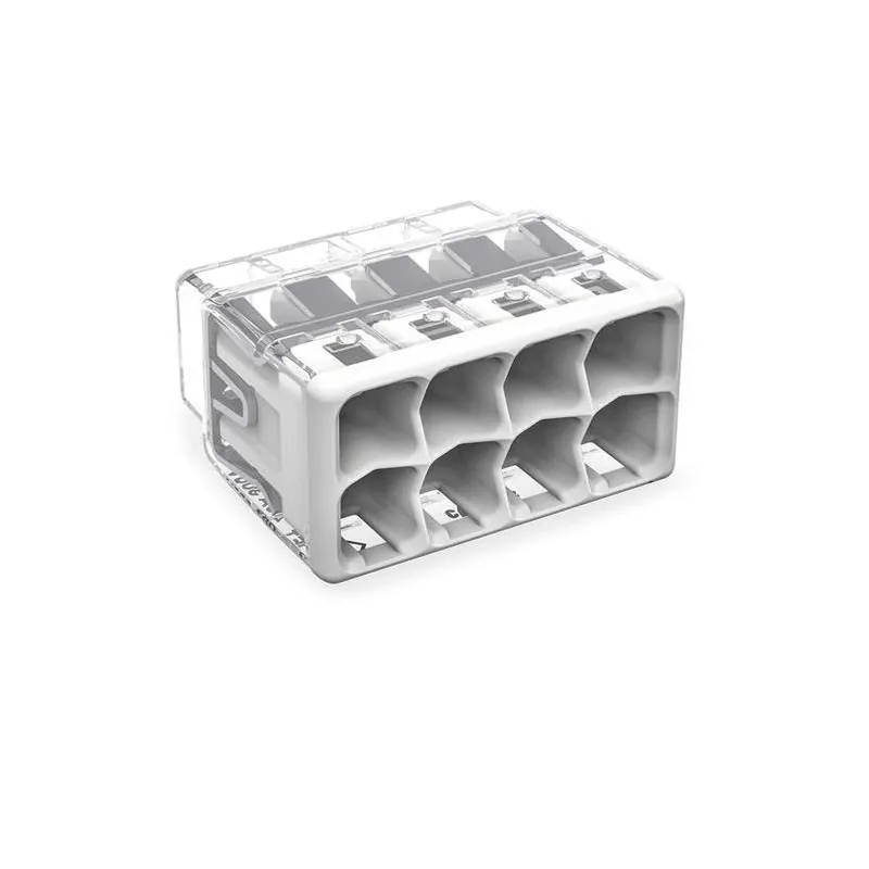 Wago 8‑Port Push‑In Wire Connectors – Pack Of 5