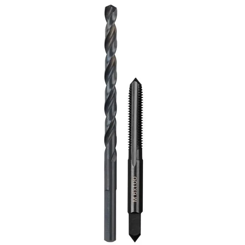 Milwaukee Metric Straight Plug Tap & Drill Bit Set – 2‑Piece High Carbon Steel