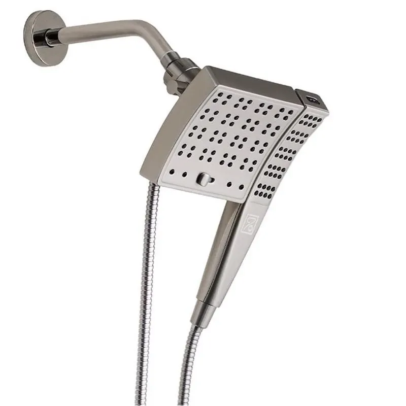 Danco Seventy Brushed Nickel Showerhead Combo – 3 Spray Settings, 1.8 GPM