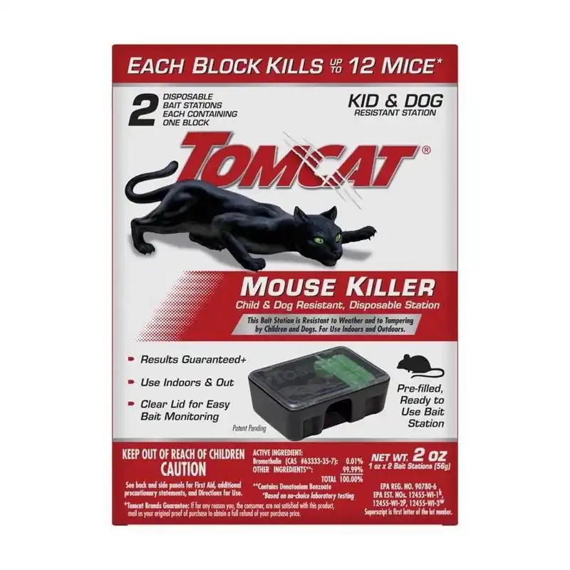 Tomcat Mouse Bait Station – 4 oz Tamper‑Resistant Block