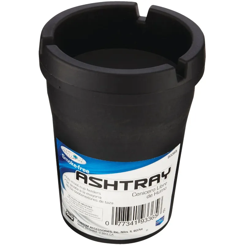Custom Accessories Black Ashtray For Universal 1 Pk