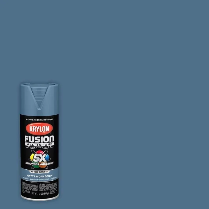 Krylon Fusion Matte Worn Denim All‑In‑One Spray Paint – 12 oz