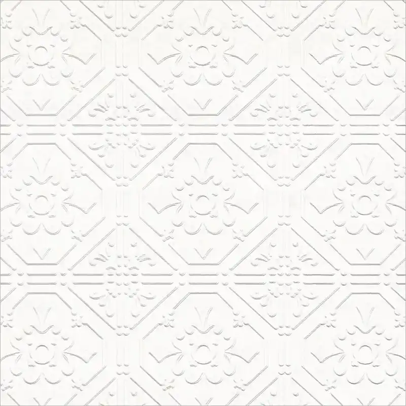 Brewster White Paintable Wallpaper – 20.9" X 396" Roll