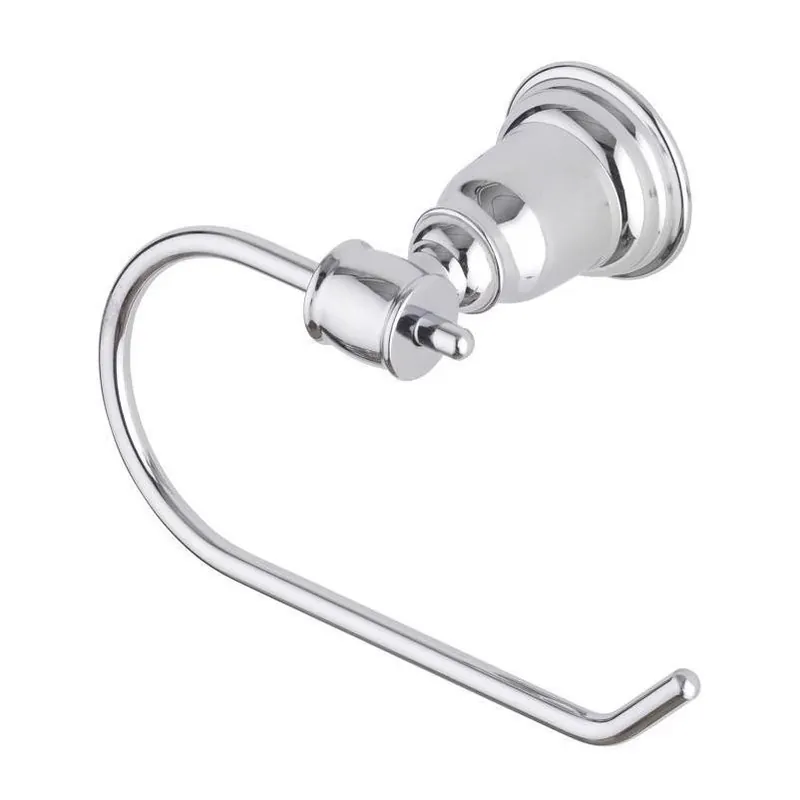 OakBrook Chrome Metallic Surface‑Mount Toilet Paper Holder – Die‑Cast Zinc Finish