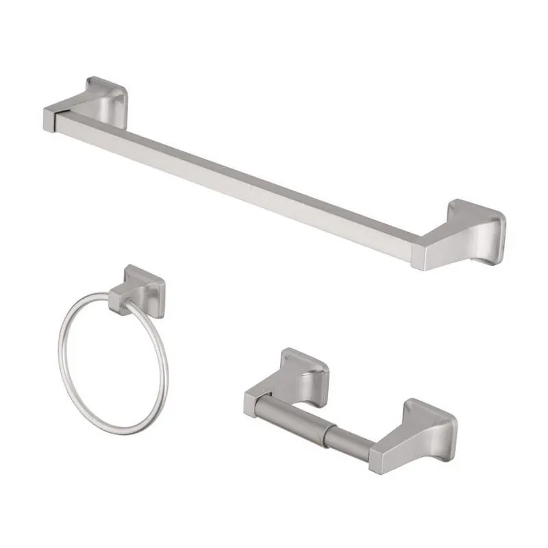 OakBrook Brushed Nickel Bath Hardware Set – Premium Die‑Cast Zinc Finish