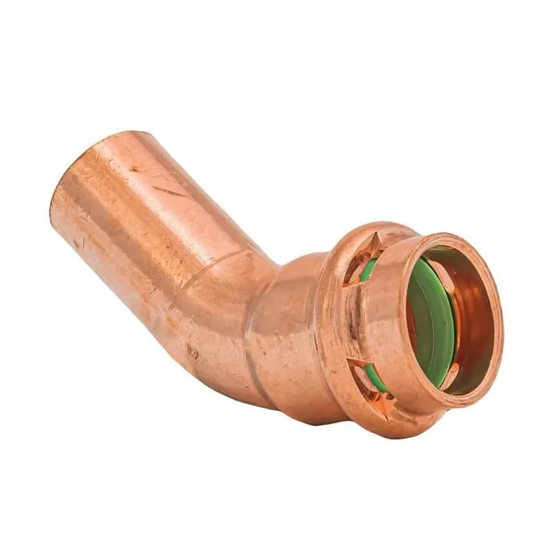 QuickFitting 1/2" Copper Press‑Fit 45° Street Elbow – Underground Rated