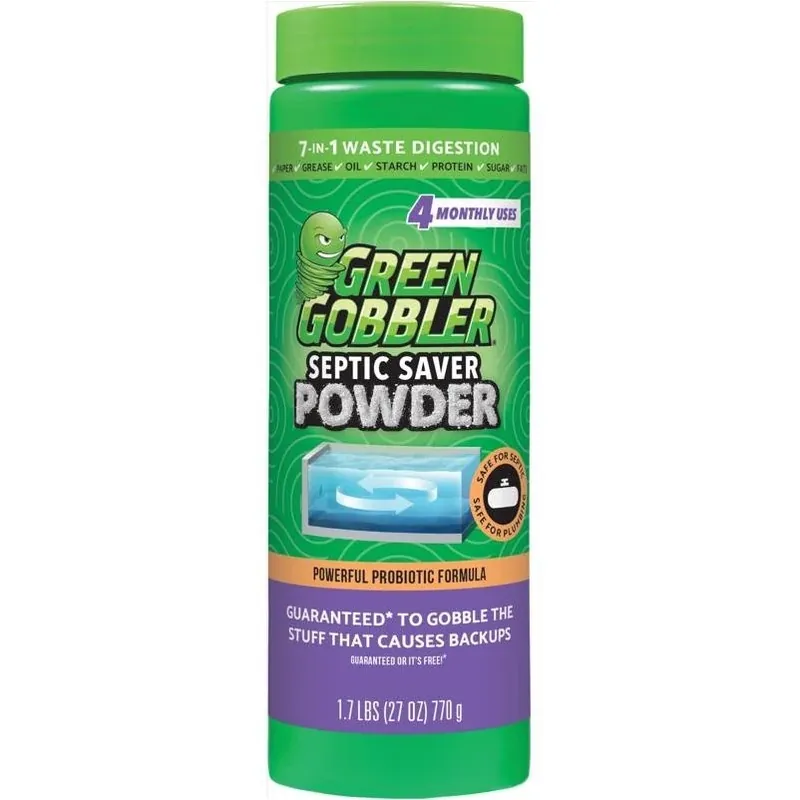 Green Gobbler 27 oz Powder Septic System Cleaner – Powerful Treatment For Septic Tanks
