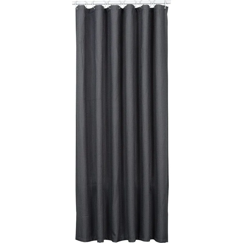 70 In. X 72 In. Steel Gray Luxury Spa Waffle Shower Curtain