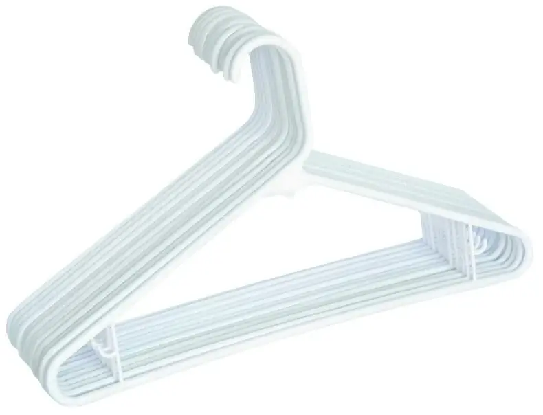 ClosetSelect Plastic White Hanger 10 Pk