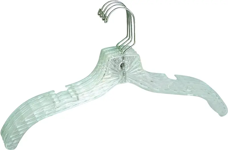 ClosetSelect Cyrstal Clear Dress Hanger 4 Pk